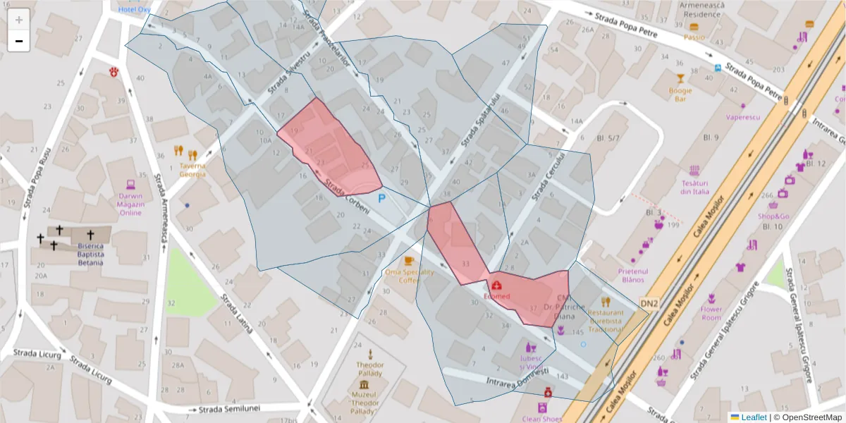 Hartă a codului poștal  și a codurilor poștale învecinate