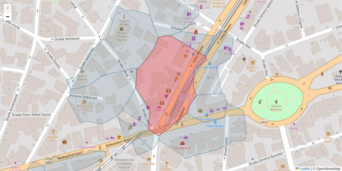 Hartă a codului poștal  și a codurilor poștale învecinate