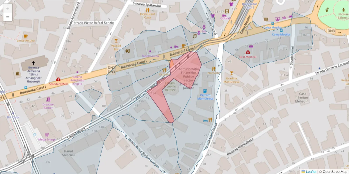 Hartă a codului poștal  și a codurilor poștale învecinate