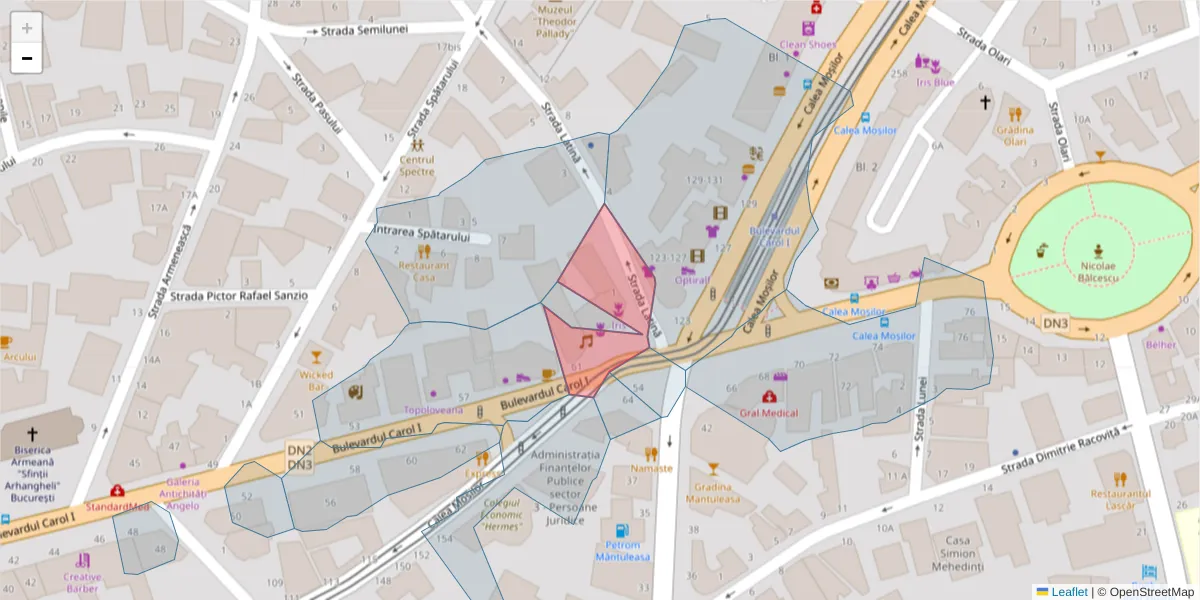 Hartă a codului poștal  și a codurilor poștale învecinate