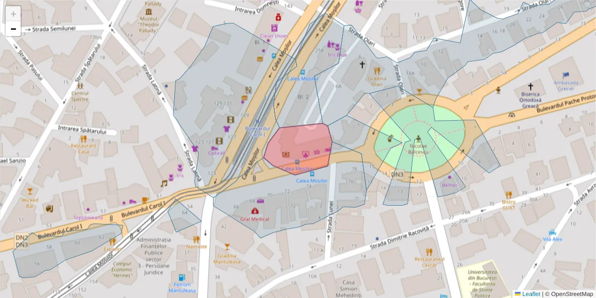 Hartă a codului poștal  și a codurilor poștale învecinate