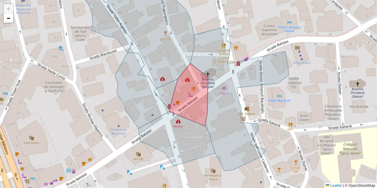 Hartă a codului poștal  și a codurilor poștale învecinate