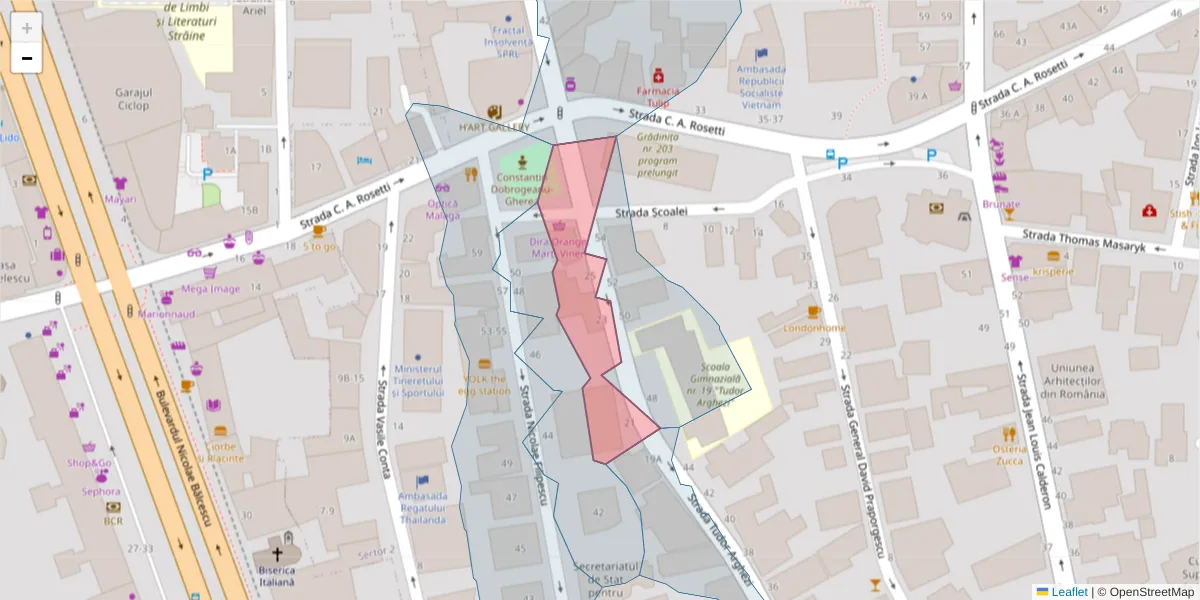 Hartă a codului poștal  și a codurilor poștale învecinate