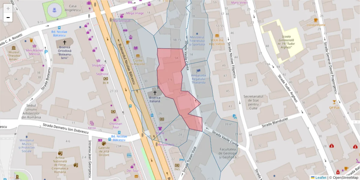 Hartă a codului poștal  și a codurilor poștale învecinate