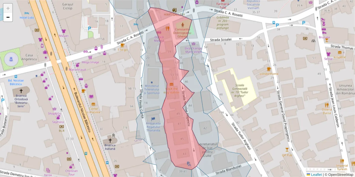 Hartă a codului poștal  și a codurilor poștale învecinate