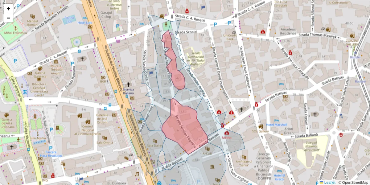 Hartă a codului poștal  și a codurilor poștale învecinate