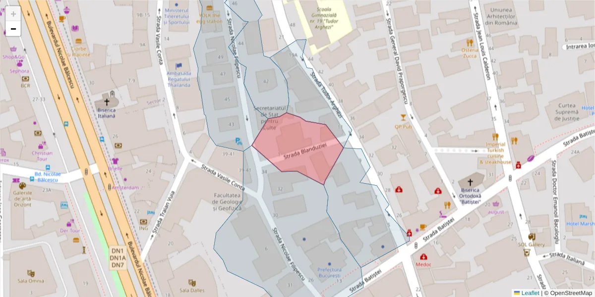 Hartă a codului poștal  și a codurilor poștale învecinate