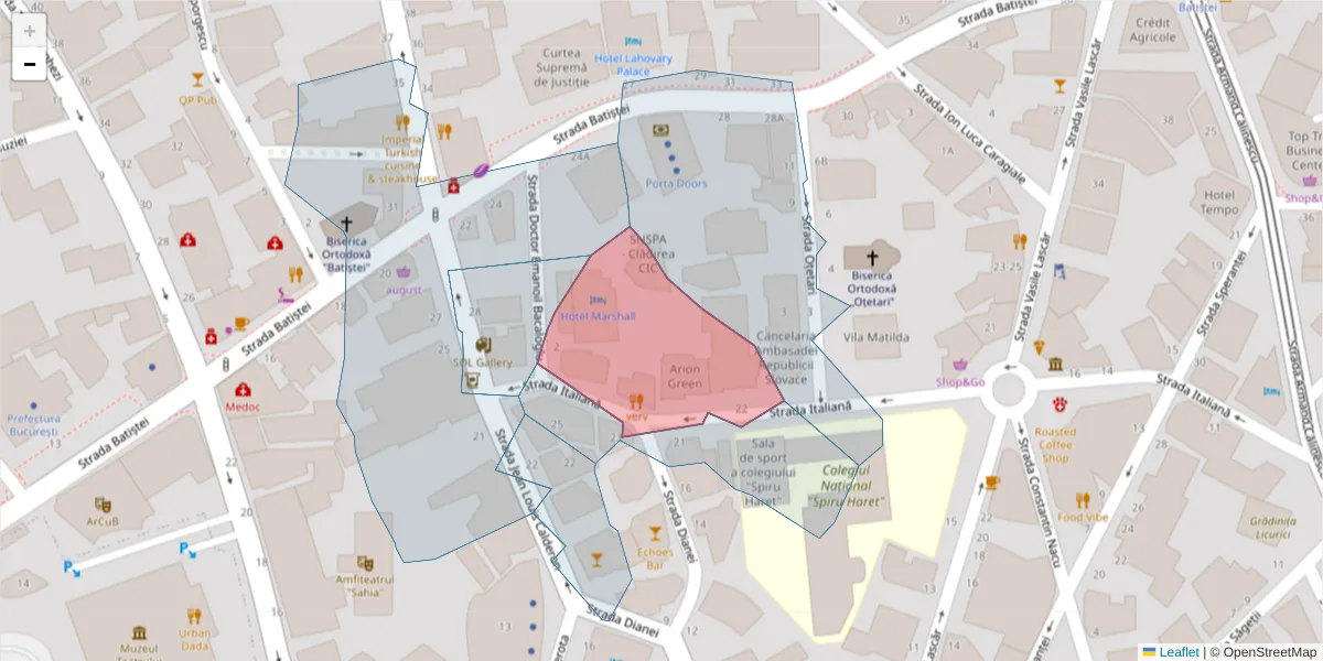 Hartă a codului poștal  și a codurilor poștale învecinate