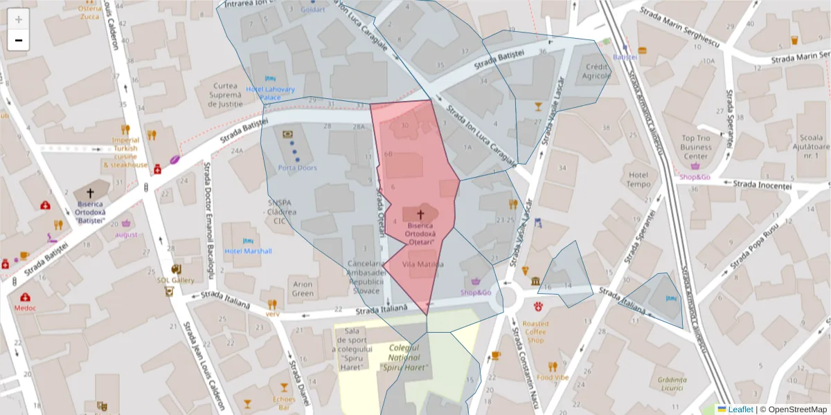 Hartă a codului poștal  și a codurilor poștale învecinate