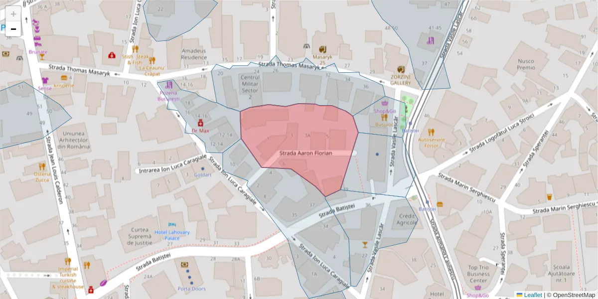 Hartă a codului poștal  și a codurilor poștale învecinate