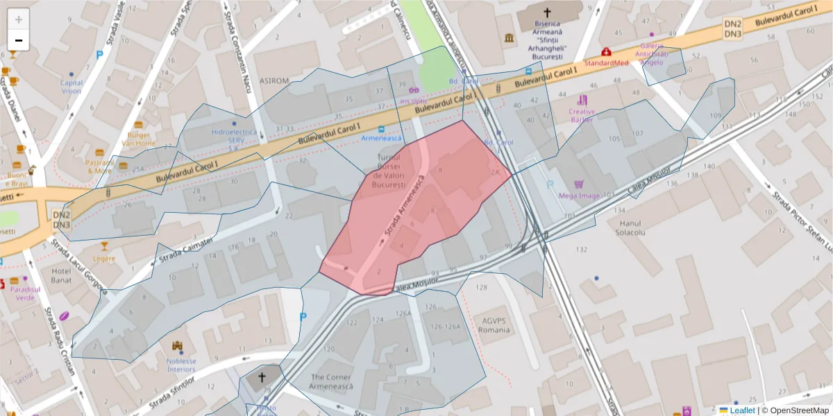 Hartă a codului poștal  și a codurilor poștale învecinate