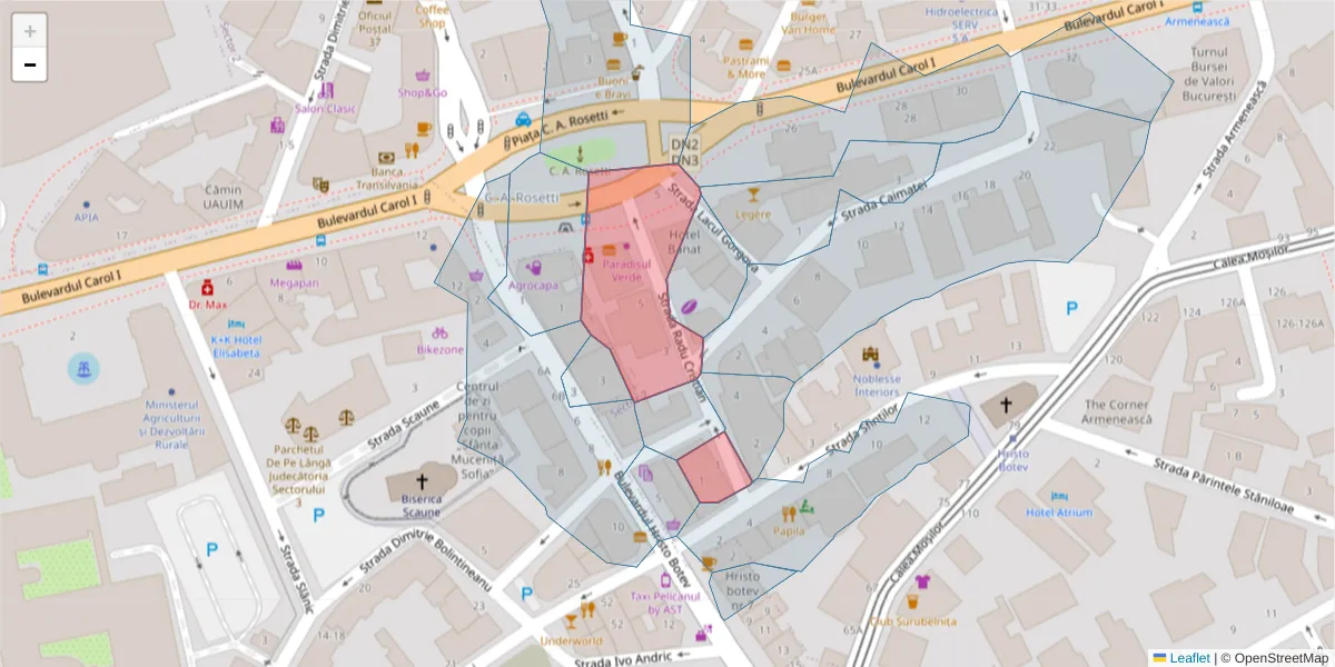 Hartă a codului poștal  și a codurilor poștale învecinate