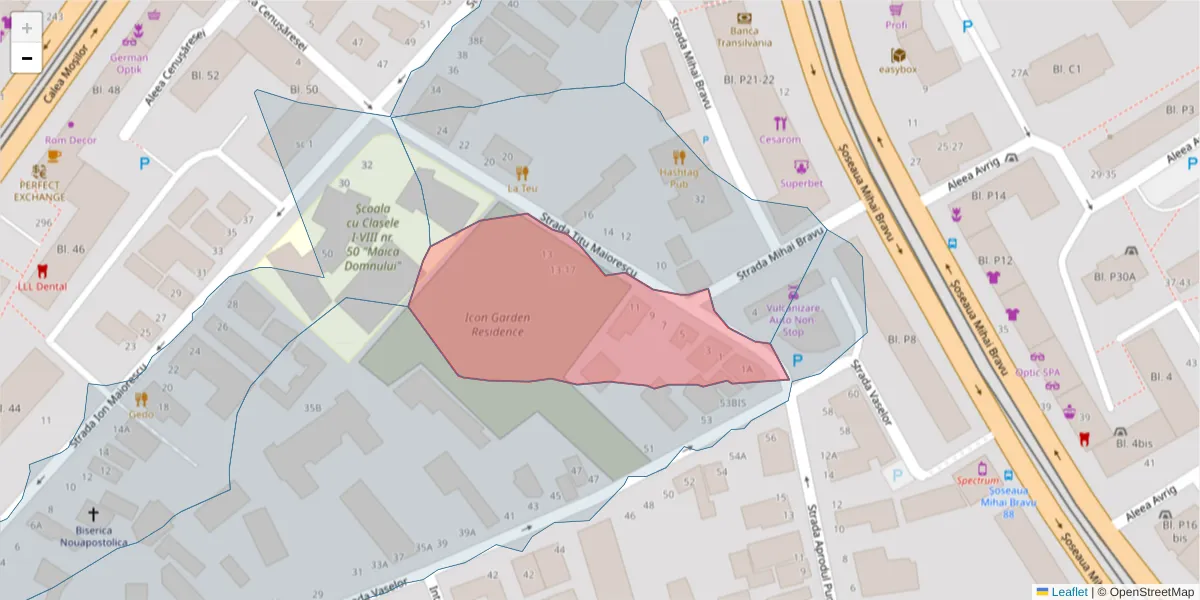 Hartă a codului poștal  și a codurilor poștale învecinate