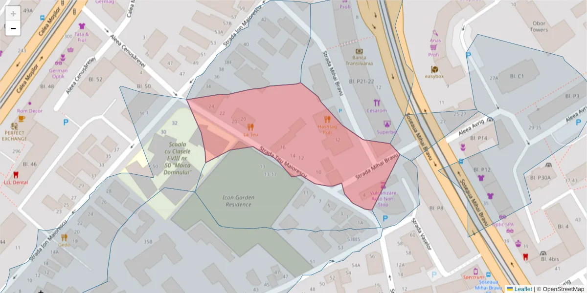 Hartă a codului poștal  și a codurilor poștale învecinate