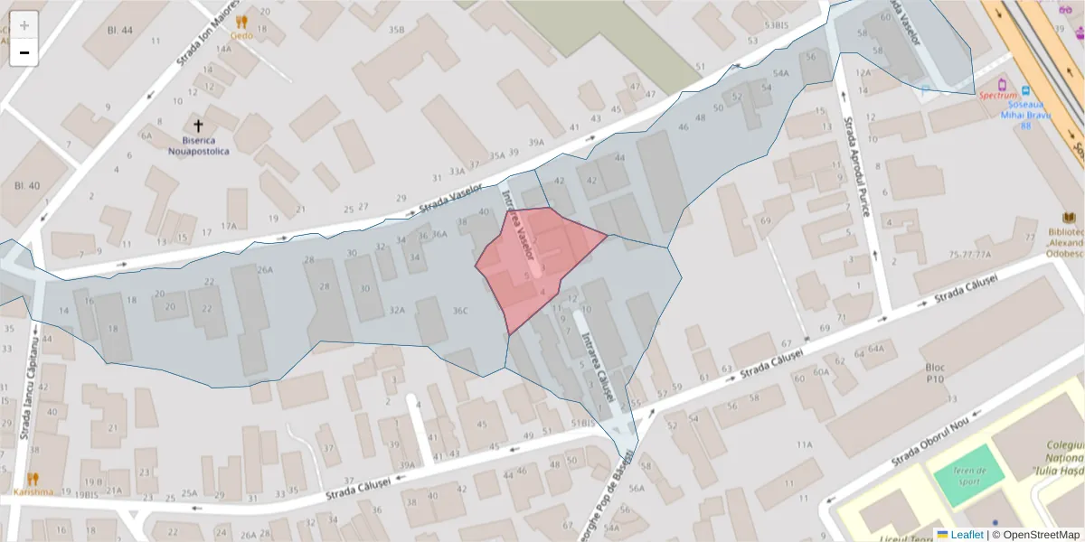 Hartă a codului poștal  și a codurilor poștale învecinate