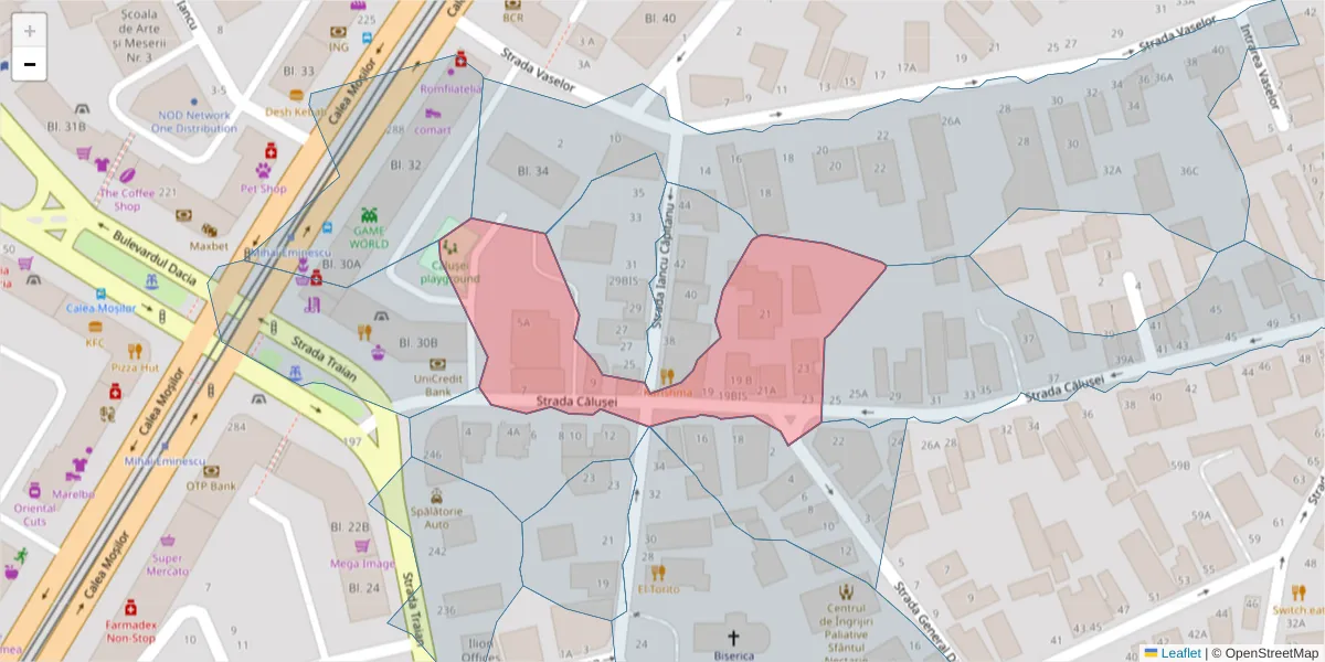 Hartă a codului poștal  și a codurilor poștale învecinate