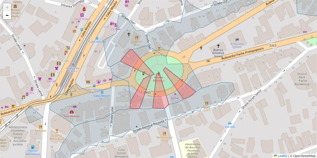 Hartă a codului poștal  și a codurilor poștale învecinate