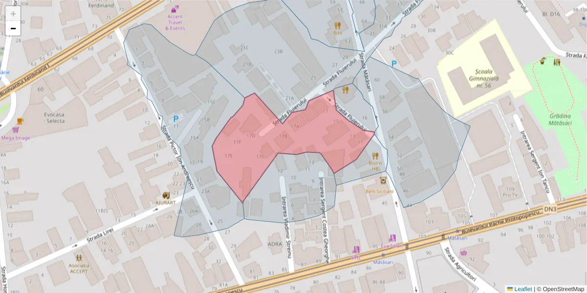 Hartă a codului poștal  și a codurilor poștale învecinate