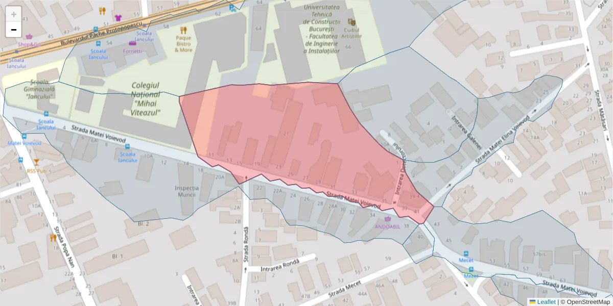 Hartă a codului poștal  și a codurilor poștale învecinate