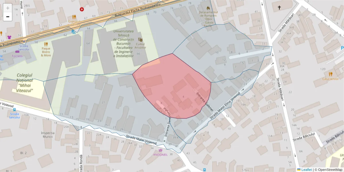 Hartă a codului poștal  și a codurilor poștale învecinate