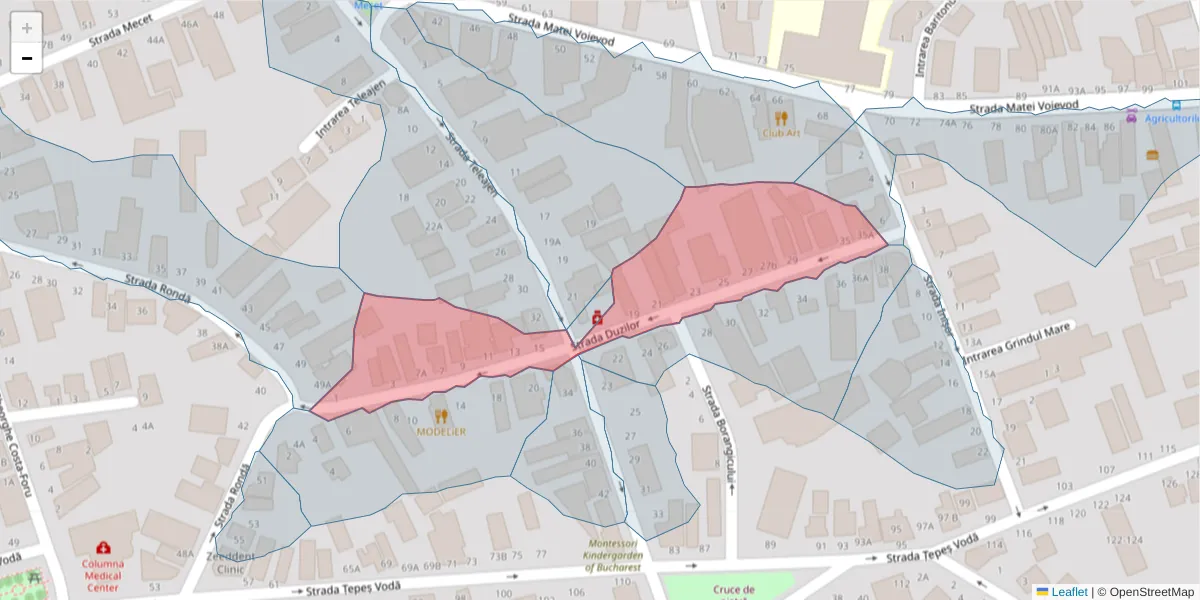 Hartă a codului poștal  și a codurilor poștale învecinate