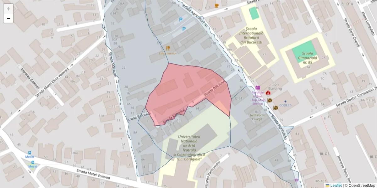 Hartă a codului poștal  și a codurilor poștale învecinate