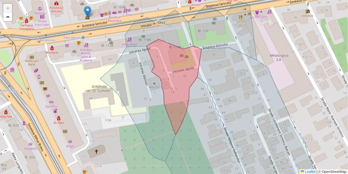 Hartă a codului poștal  și a codurilor poștale învecinate