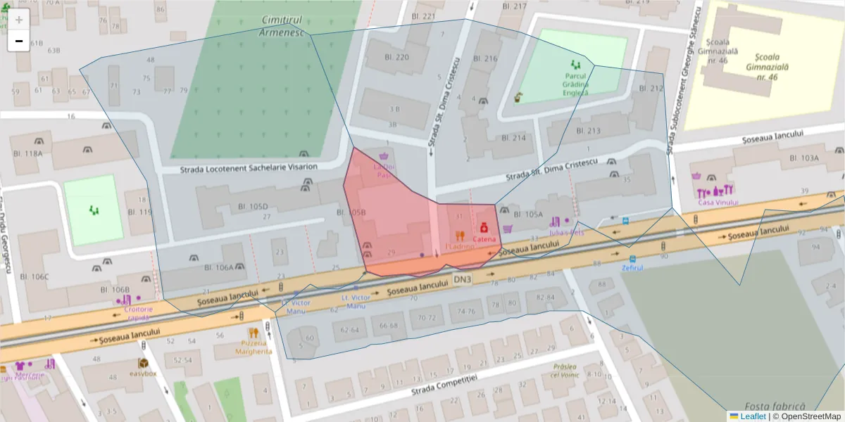 Hartă a codului poștal  și a codurilor poștale învecinate