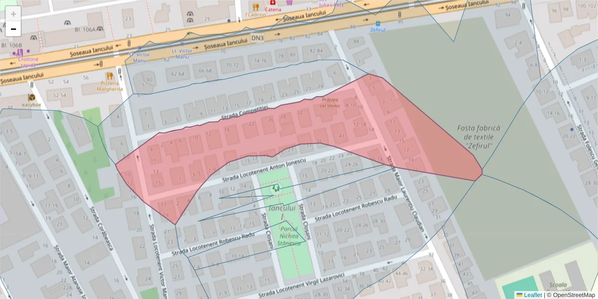 Hartă a codului poștal  și a codurilor poștale învecinate