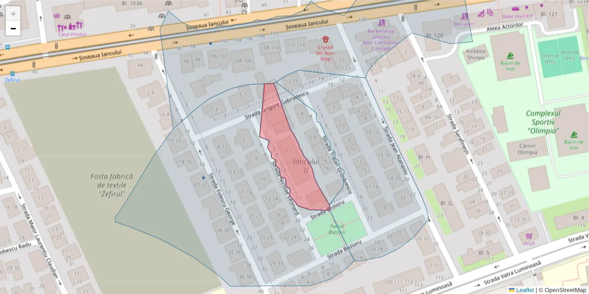 Hartă a codului poștal  și a codurilor poștale învecinate