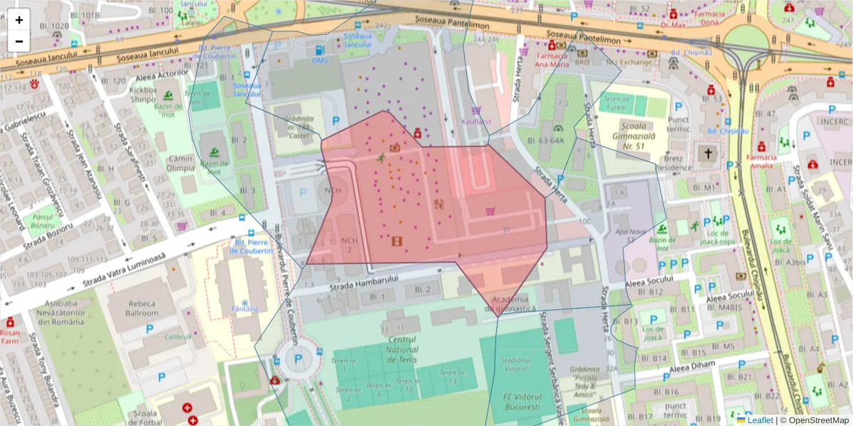 Hartă a codului poștal  și a codurilor poștale învecinate