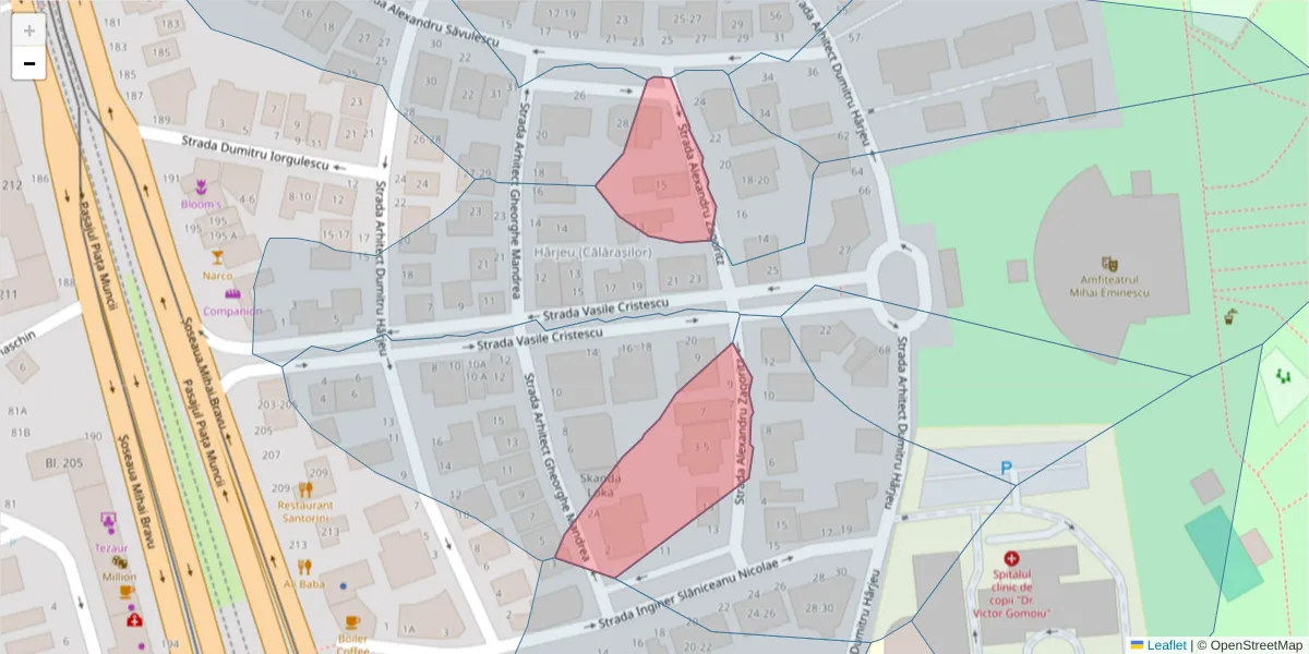 Hartă a codului poștal  și a codurilor poștale învecinate
