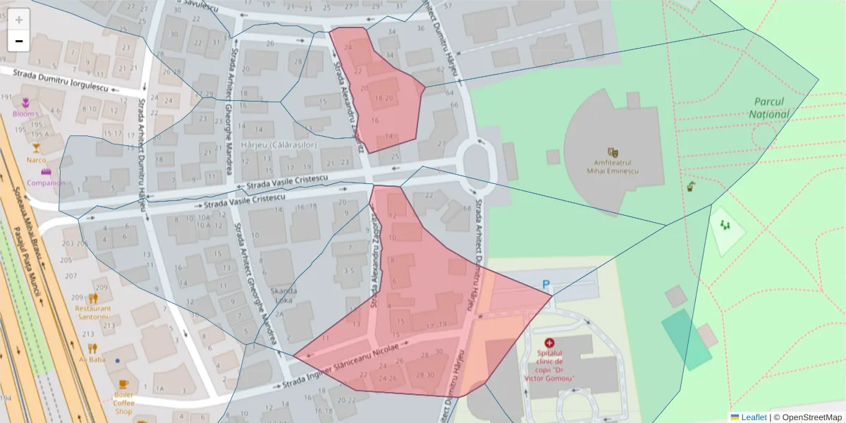 Hartă a codului poștal  și a codurilor poștale învecinate