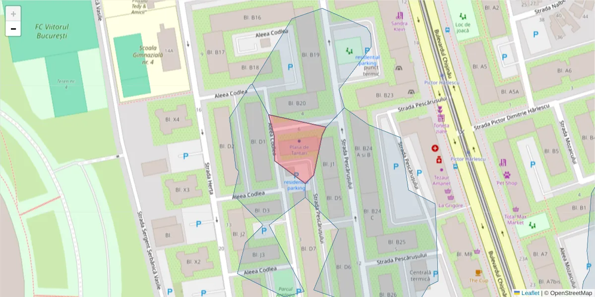 Hartă a codului poștal  și a codurilor poștale învecinate