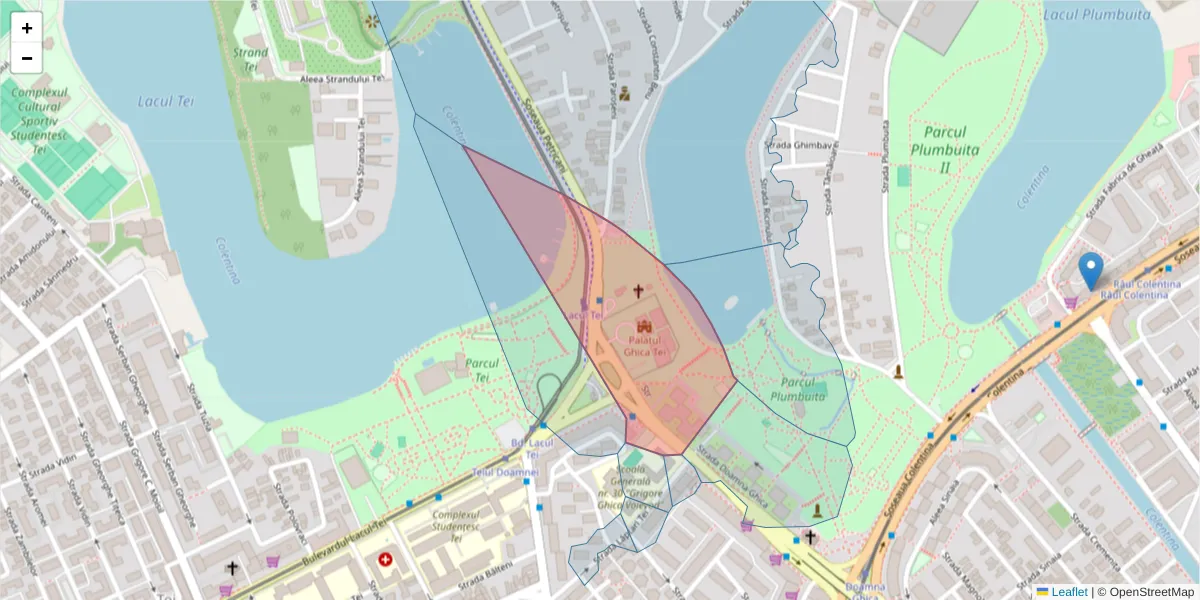 Hartă a codului poștal  și a codurilor poștale învecinate