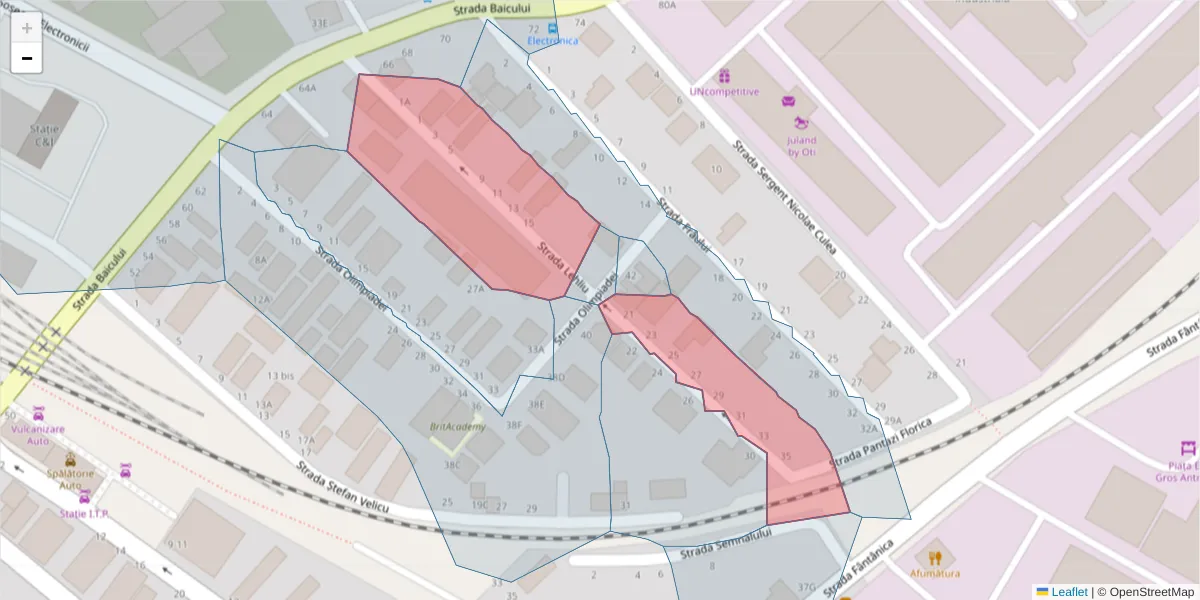 Hartă a codului poștal  și a codurilor poștale învecinate