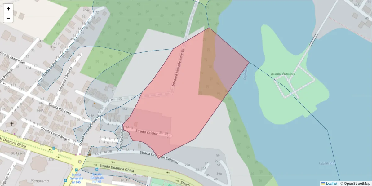 Hartă a codului poștal  și a codurilor poștale învecinate