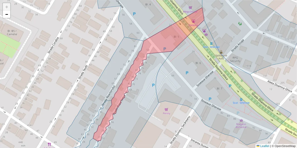 Hartă a codului poștal  și a codurilor poștale învecinate