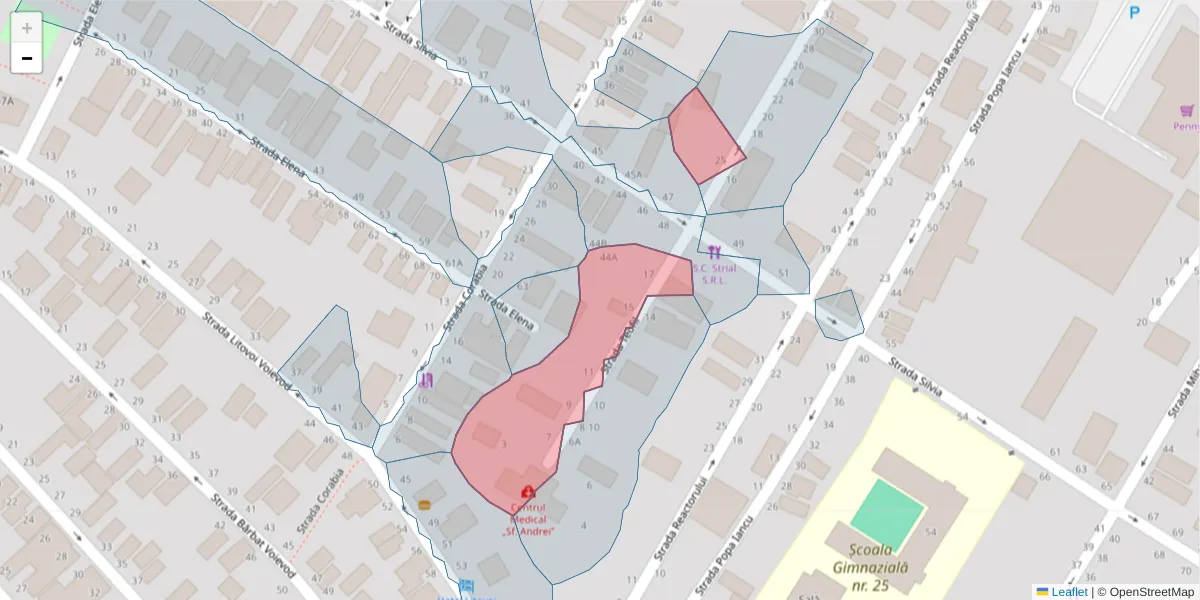 Hartă a codului poștal  și a codurilor poștale învecinate