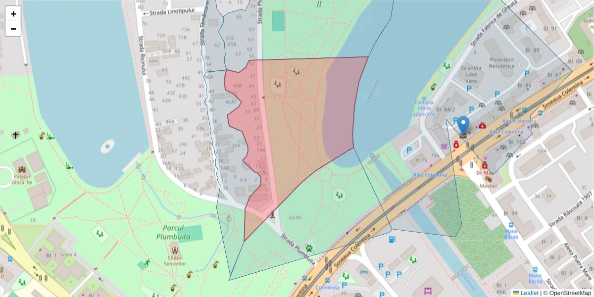 Hartă a codului poștal  și a codurilor poștale învecinate