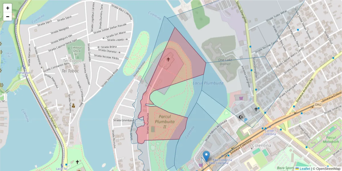 Hartă a codului poștal  și a codurilor poștale învecinate