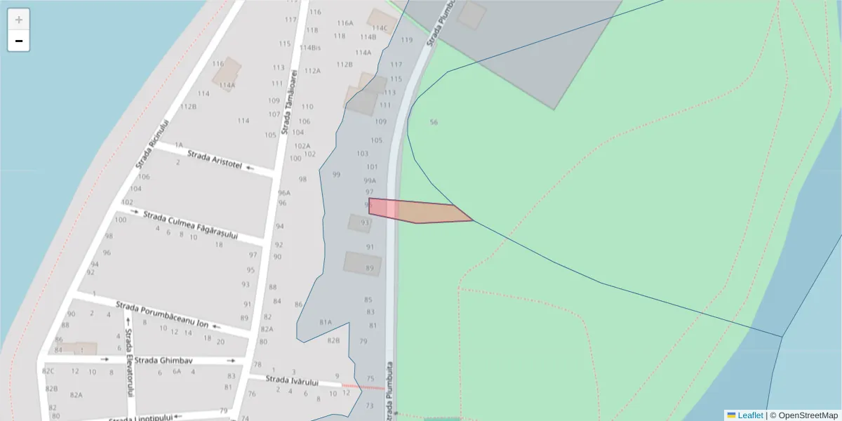 Hartă a codului poștal  și a codurilor poștale învecinate