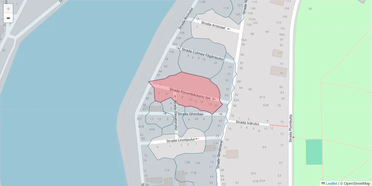 Hartă a codului poștal  și a codurilor poștale învecinate