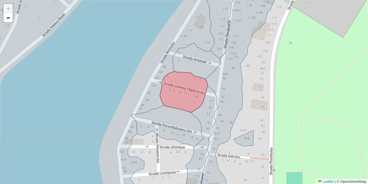 Hartă a codului poștal  și a codurilor poștale învecinate