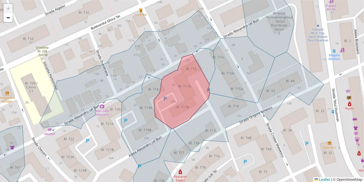 Hartă a codului poștal  și a codurilor poștale învecinate