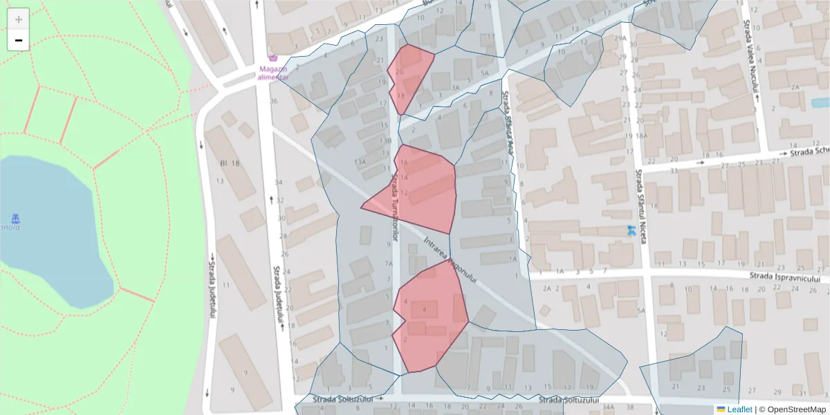 Hartă a codului poștal  și a codurilor poștale învecinate
