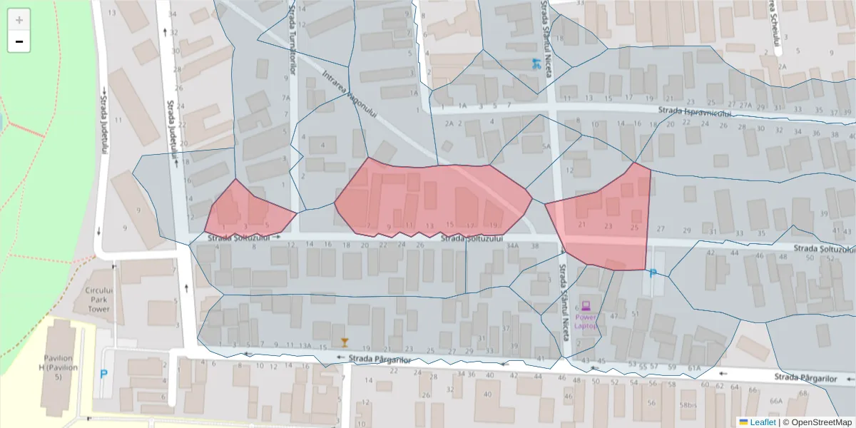 Hartă a codului poștal  și a codurilor poștale învecinate