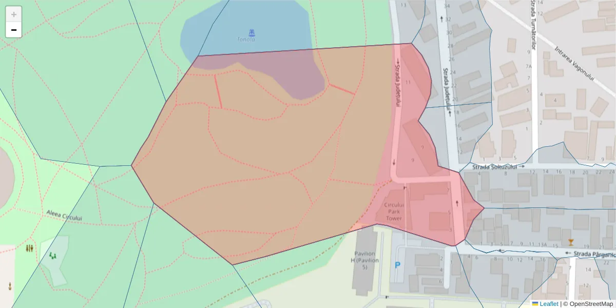Hartă a codului poștal  și a codurilor poștale învecinate