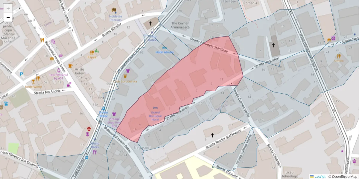 Hartă a codului poștal  și a codurilor poștale învecinate