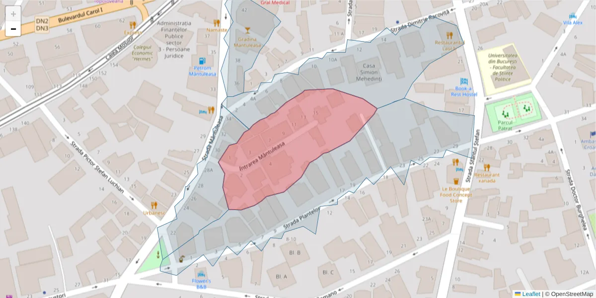 Hartă a codului poștal  și a codurilor poștale învecinate